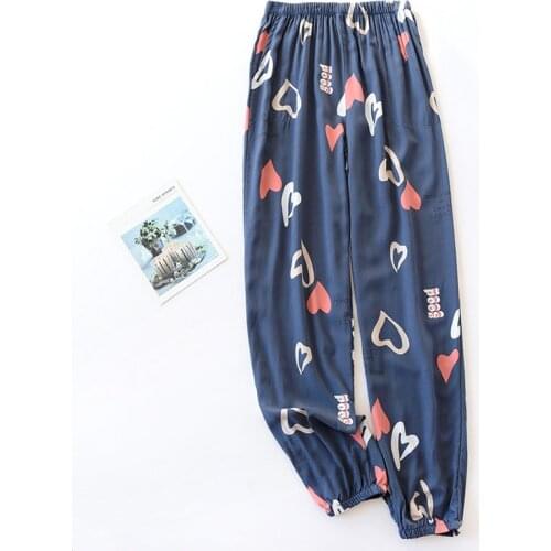 2021 New Ladies Trousers Spring/Summer Viscose Close-up Trousers Smooth Breathable And Comfortable Home Trousers Pajamas Pants