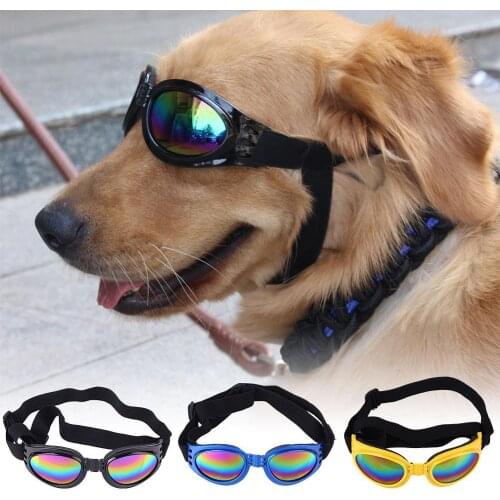 Pet Dog Glasses 5 Colors Foldable Medium Large Dog Pet Glasses Pet Eyewear Waterproof Dog Protection Goggles Sunglasses