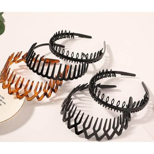 New Personality Fashion Wave Headband Ladies Headband Headwear Comfortable Non-slip Headband Simple Black Hair AccessoriesSY117