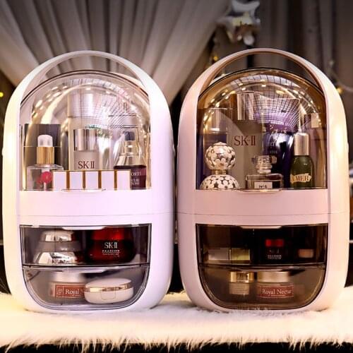 Transparent Cosmetic Storage Box Creative Portable Desktop Storage Box Storage Box Waterproof Drawer Beauty Storage Box