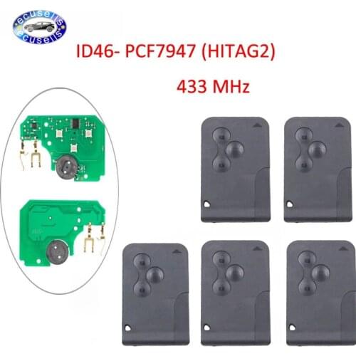 For Koleos CLIO 4 Smart keyless entry Remote Key fob 4 Buttons 434MHZ With PCF7952 Chip 4BTN