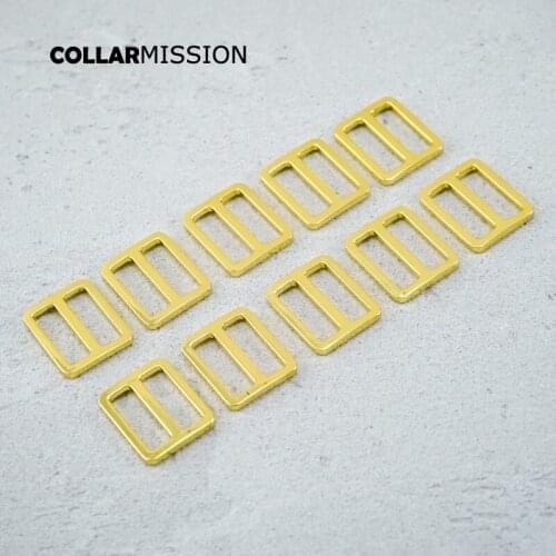 25mm Buckles Adjust Clasp Webbing Slider Buckle metal slider Tri-Glid dog collar yellow gold RZK25HJ