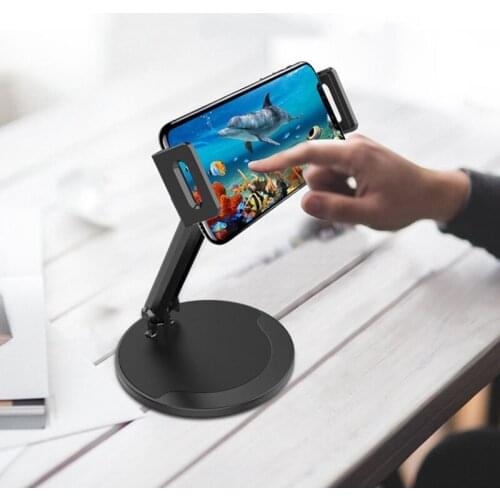 Aluminum Alloy Disc Adjustable Desktop 7-12 inch Tablet Phone Stand Portable Holder for iPhone X iPad Air Mini 1 2 3 4 HuaweiP30