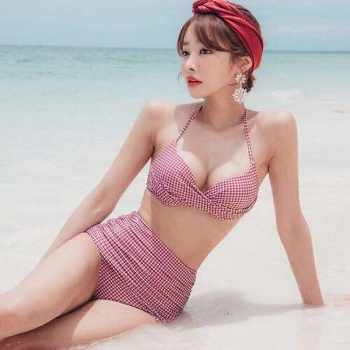 Sexy 2020 Bikini Swimsuit Women Swimwear Push Up Bikinis Female High Waist Swimming Suits For Bathing Suit Black Red Green