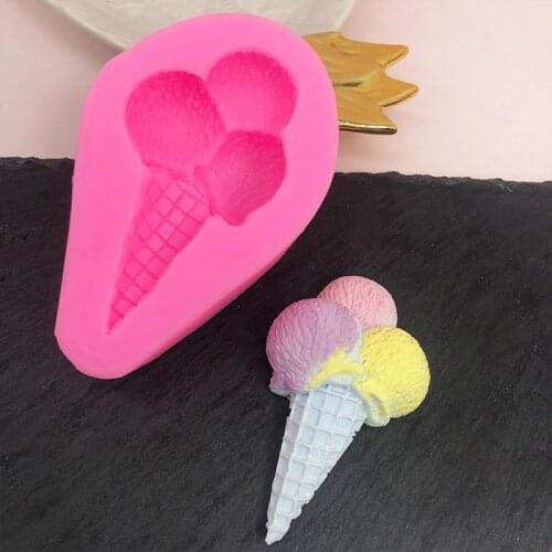 Cone ice cream modeling silicone mold chocolate fondant cake decoration baking tools candle mold soap mold resin molds