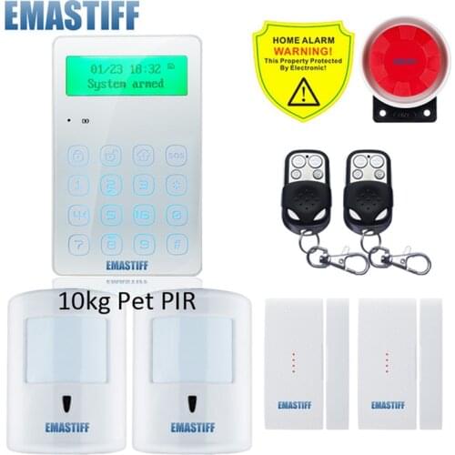 New 433MHz Wireless GSM DIY Home Alarm System Kits IOS&Android APP Intercom Siren Security Alarm System Kits