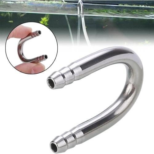 U Shaped Bend Tube Stainless Steel Aquarium CO2 Diffuser with Tube Bend Connector for Aquarium Co2 System Diffuser Accessories