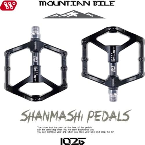 SMS 1026 Bicycle Pedals Aluminum Alloy Integrated Molding Ultralight Wide Non-slip Bearing MTB Road Bike Flat Platform Pedal