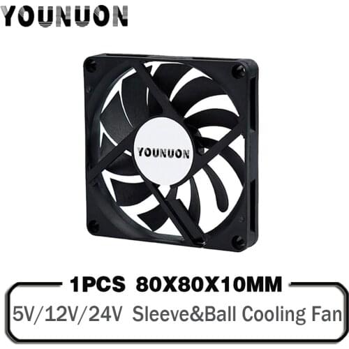 2 Pieces 5V 8010 80mm USB Fan 8010 cooler fan 12V 24V 80x80x10mm 8CM DC Brushless Cooling Fan PC Laptop Computer Case Fan