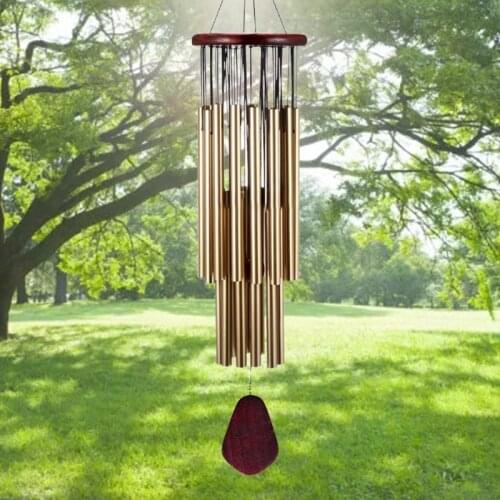 Handmade 27 Tubes Wind Chimes for Outside Decoration Tuned Hummingbird Wind Chime Soothing Melodic Deep Tones Outdoor Decor