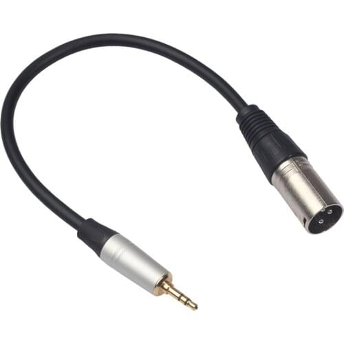 0.3m XLR 3-Pin Male to 3.5mm Stereo Plug Shielded Microphone Mic Cable TRS cable jack 3.5 male to female 52923A