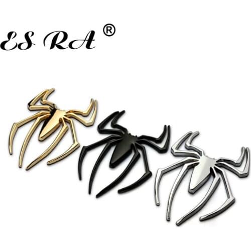 1 Piece 3 inch 3D Car Sticker Decorate Computer Fridge Stickers Spider Metal Badge for Window Motorcycl