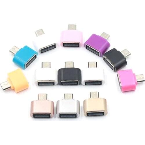Lot 100pcs Plastic Micro USB 5Pin Male Jack To USB 2.0 Female OTG Adapter Cable Converter