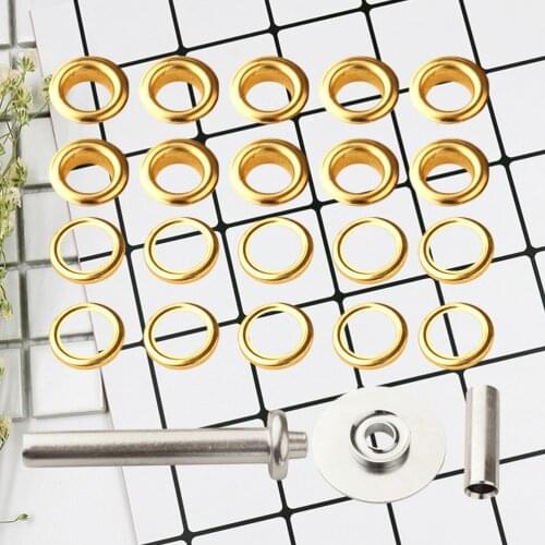 103pcs 1/2 Inch Iron Eyelets Grommets DIY Eyelet Punch Die Tool Set Tarp Tarpaulin Awning Tent Repair Kit