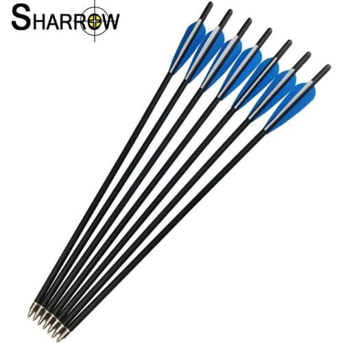 12pcs 20Inch Archery Mix Carbon Arrow OD 8.8mm Crossbow Arrow with Steel Arrowheads Outdoor Shooting Game Hunting Accessories