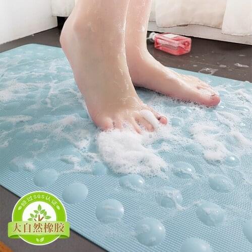 4 colors Environmentally friendly rubber solid color dot massage mat Household hotel bathroom toilet mat Shower room bath mat