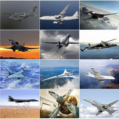 3D Diamond Painting Aircraft DIY Full Rhinestones Drill Cross-stitch Kits Square Round Diamond Embroidery Home Decoration