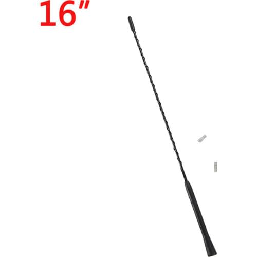 Car Universal Roof Mast Whip Stereo Radio FM/AM Signal Aerial Anti-noise Flexible Amplified Antenna with Two Screws 9/11/16 Inch