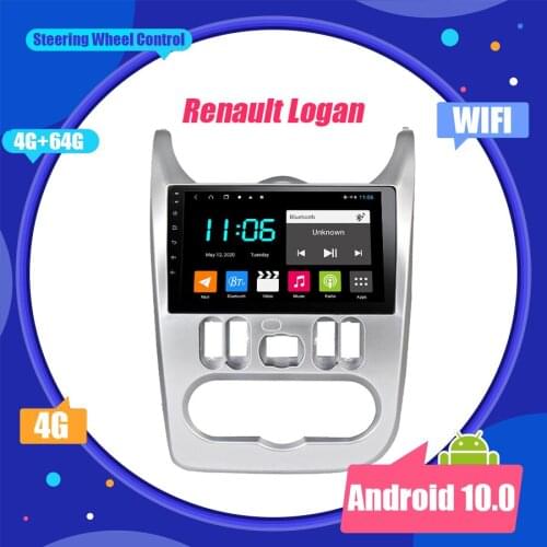 For Renault Logan 1 Sandero Lada Lergus Largus Dacia 2010-2015 Car Radio Multimedia Video Player Navigation GPS Android 10.0