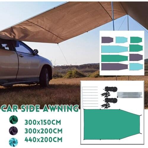 Car Awning Camping Side Roof Tent Sunshade Waterproof Shelter Shade Camping Side Car Camping Tent Automobile Rooftop Rain Canopy