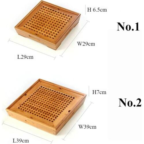 "KingTeaMall" Bamboo Tea Tray Saucers Teaboards with Water Tank 3 Variations Chinese Gonfu Teawares Teasets Teatools Gifts