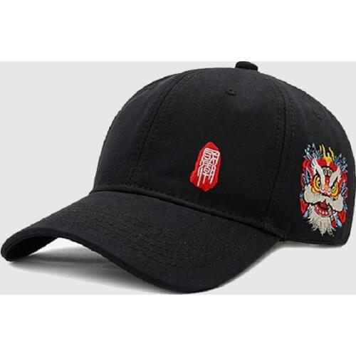 Baseball Cap Chinese Style Embroidery Sun Caps Fishing Hat For Men Women Unisex-Teens Embroidered Snapback Flat Bill Hip Hop Hat