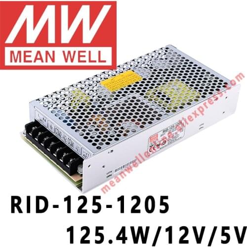 Mean Well RID-125-1205 AC/DC 125.4W 12V/5V Dual Output Switching Power Supply meanwell online store