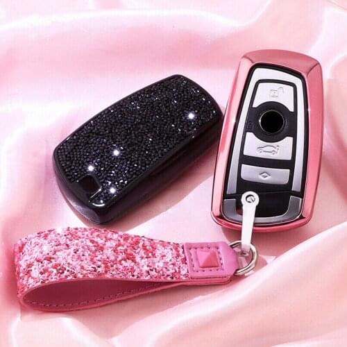 PC + Crystal Car Remote Key Cover Case Shell Fob For BMW 2 3 4 5 6 7 Series X3 M5 GT F20 F21 F30 F31 F10 F11 F01 F02 F25