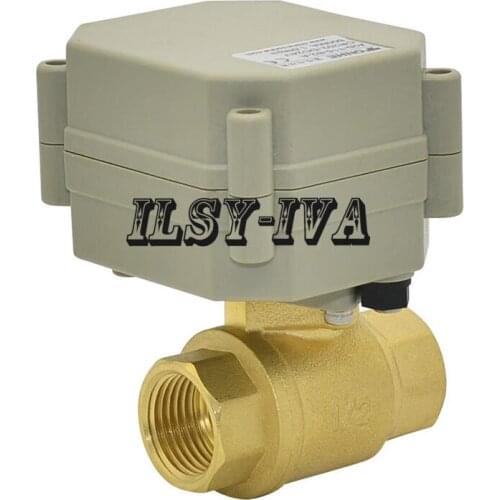 DC12V,DC24V DN15(G1/2'')brass motorized actuator valve,CR07seven wires control two way ball valve