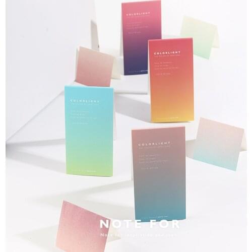 Colorlight Gradual Change Memo Pad Notes Bookmark School Office Supply