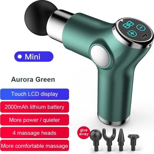 Mini Fascia Gun LCD Display Massage Gun Deep Muscle Massager Gun Body Tissue Percussion Massager High Frequency Portable Device