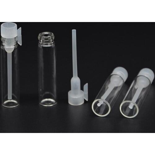 1ml (1000Pieces/Lot) Mini Cute Glass travel Oil Perfume Bottle With drop& Spray Empty Sample Bottle with Free Shipping