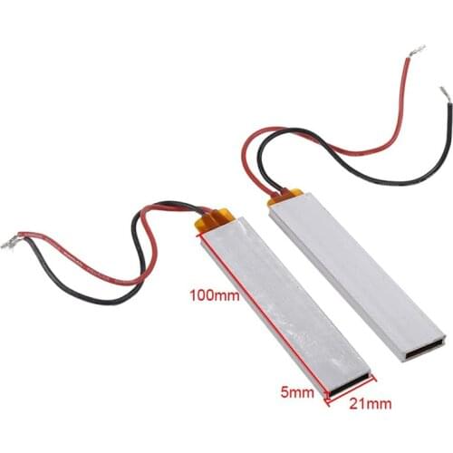 PTC Heating Element 100x21mm 12V 24V 110V Constant Temperature Thermistor Air Heating Sensor Aluminum Hair Dryer Curlers Heater