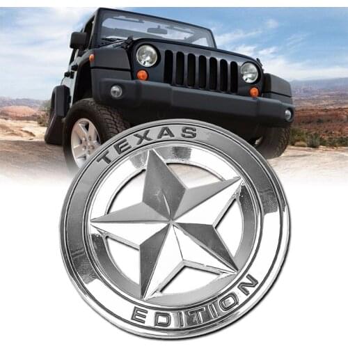 New Metal Texas Edition Car Emblem Badge Sticker Decal for Ford Chevy Silver