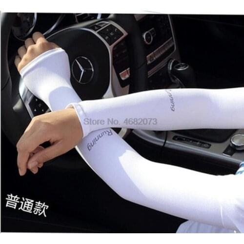 By DHL 500 pairs car moto Gloves Scar Cover Arm Sleeves Ice Silk Sunscreen Arm Sleeves Sun Protection Arm Warmer Sleeves