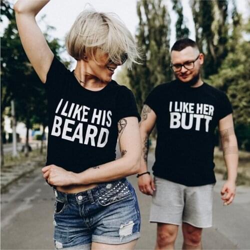 Valentine Gifts Woman Men T shirt O-neck Short Sleeve Full Cotton Tshirt Font Printed Couple T-shirt Clothes Men Women Tees Top