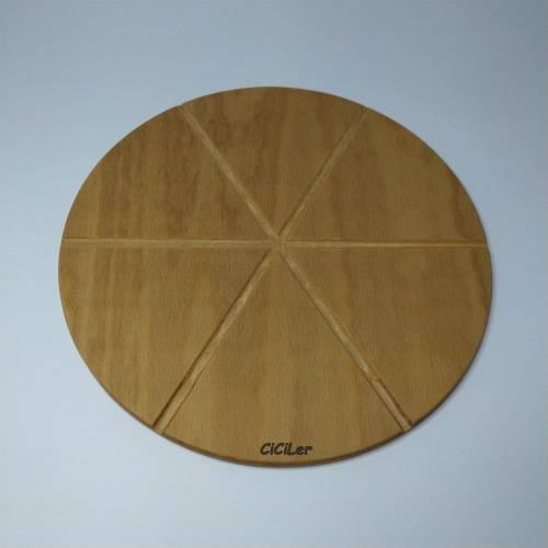 Pizza Presentation Cutting Board 6 Board Wooden Presentation Boards Cutting Pizza Tahlok Natural Design Acacia Tree 33 cm Diameter