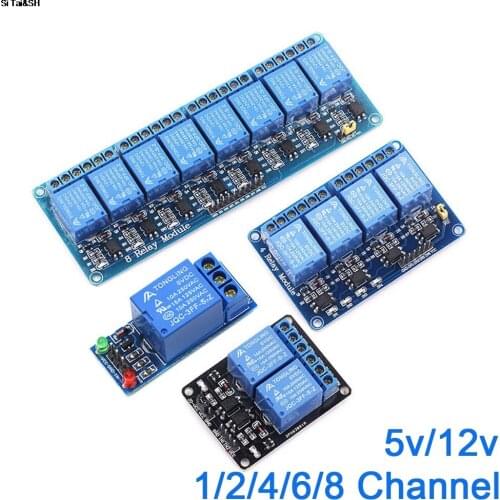 5v 12v 1 2 4 6 8 way relay module for arduino 1 2 4 6 8 channel relay module with optocoupler Relay Output In stock