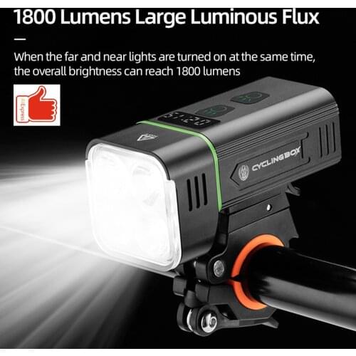 Bike Light IPX5 Rainproof USB Rechargeable LED 5000mAh MTB Front Lamp Headlight Aluminum Ultralight Flashlight Bicycle Light