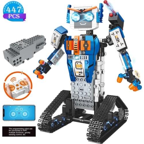 Technical Creation Expert Model Building Block Remote Control Crawler Robot Set Childrens Educational Toys Boys Birthday Gifts
