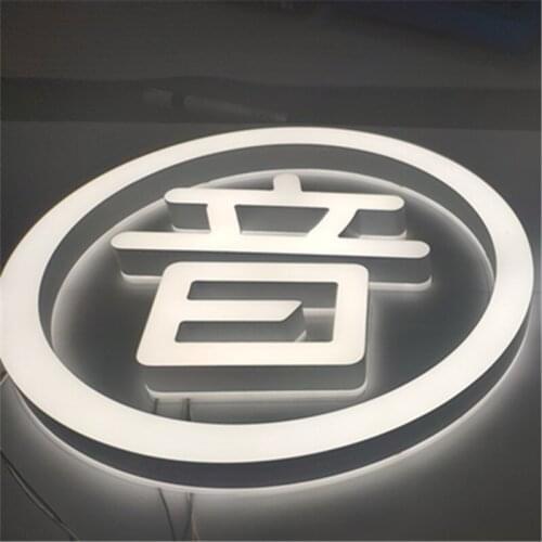 Outdoor Advertising Acrylic Sign 3D Lighting Signage Face And Back Lit Letter for Decoration