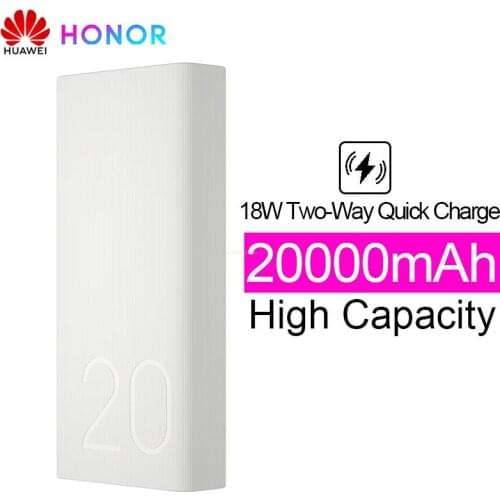 Huawei Honor Power Bank 20000mAh Max 18W Two-way Quick Charge Type-C Dual USB Fast Charger For Smart Huawei Phone E-Device