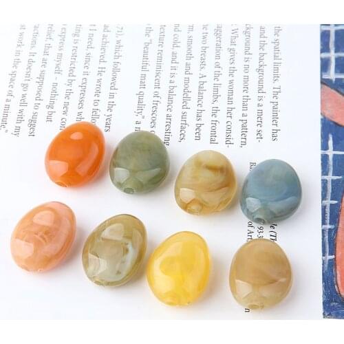 10pcs Retro Blooming Glitter Irregular Geometric Perforated Beads Ladies Earrings Vintage Jewelry Materials Diy Accessories