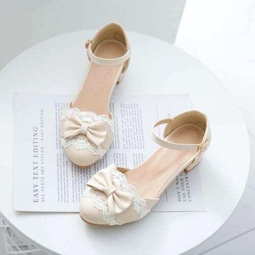 2020 sweet Shoes Rayana Lolita Womens lolita Shoes Size Bow Lace Student Fairy Sandal jk small leather shoes
