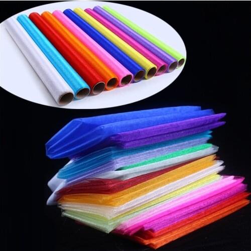 30m/lot)75cm Wide Crystal Sheer Organza DIY Tulle Roll Fabric For Wedding Party Decoration Birthday Kids Baby Shower Boda Decor