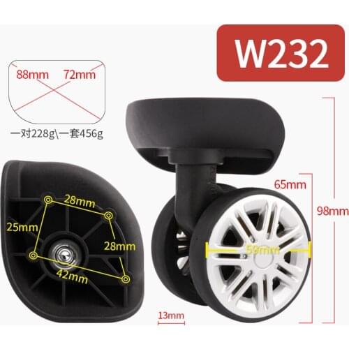 Luggage universal wheel accessories wheel travel pull box roller wheel aircraft wheel wear maintenance 22/24 inch replacement