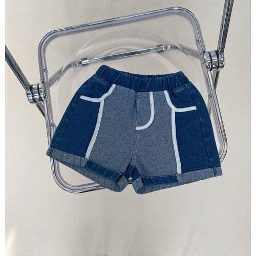 MILANCEL 2021 Summer New Kids Pants Korean Solid Casual Denim Shorts