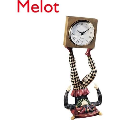 Home Fashion Minimalist Creative Clown Juggling Desk Clock Decoration Luxury Family Decorative Creative Ornaments