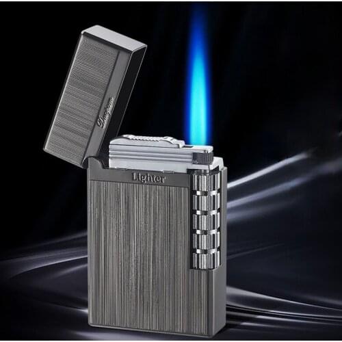 Side Beating Loud Grinding Wheel Straight Into The Lighter Blunt Holder with Rhinestones Lighters for Smoking Weed Gift for Men