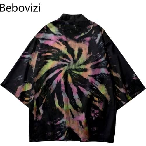 Harajuku Haori Kimono Cosplay Top Blouse Yukata Clothes Plus Size XXS-6XL 5XL Graffiti Loose Japanese Cardigan Women and Men